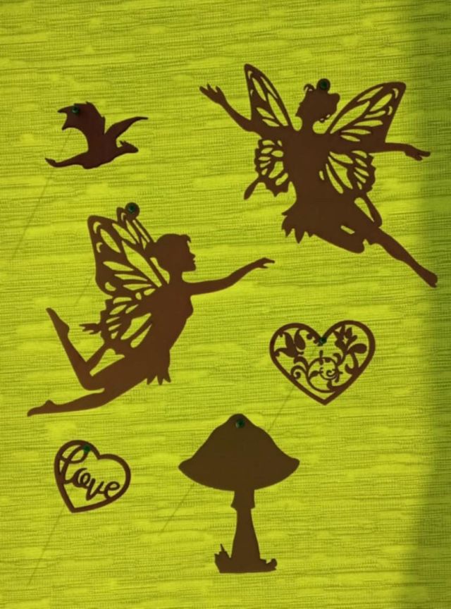 Drewniane wróżki, serca, grzyb i smok